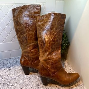 Jessica Simpson brown tall distressed riding boots size 9.5